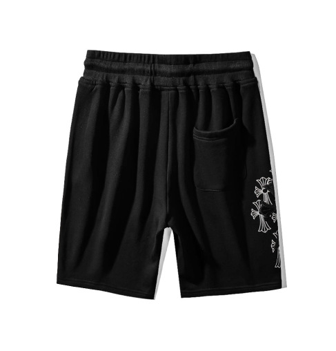 CH printed embroidery cross cotton shorts Black