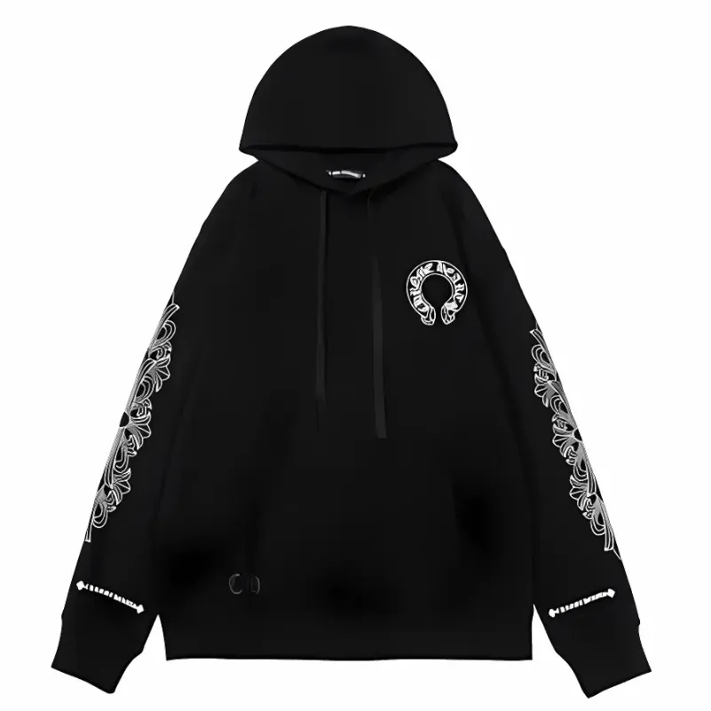 Floral Black Hoodie