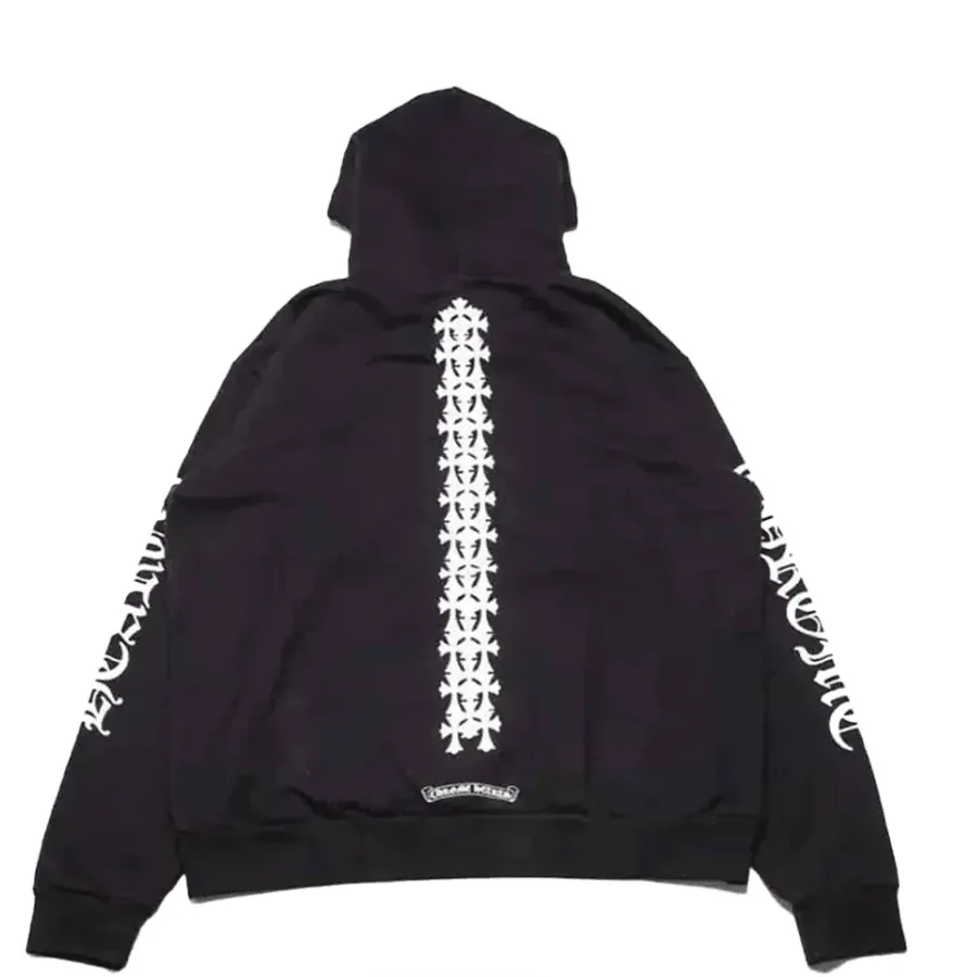 Cross Spine Hoodie Black
