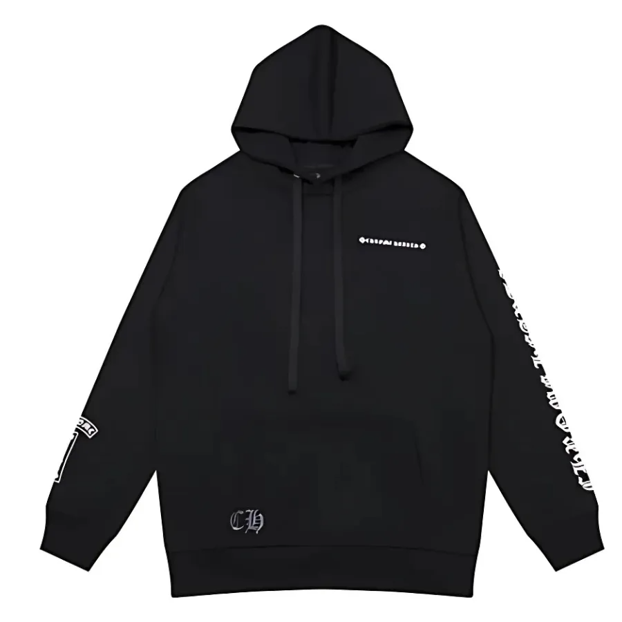Cross Spine Hoodie Black