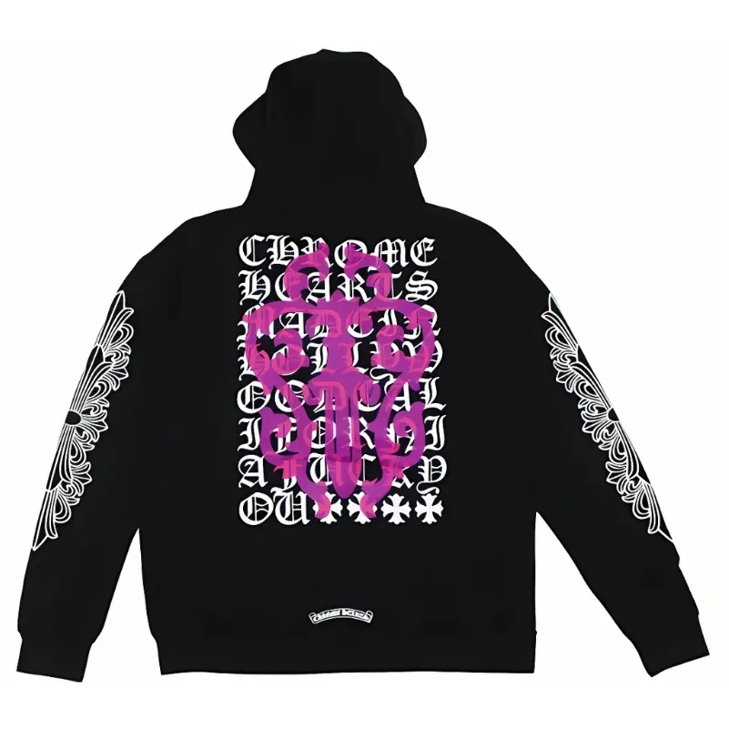 Eye Chart Purple Zip Up Hoodie