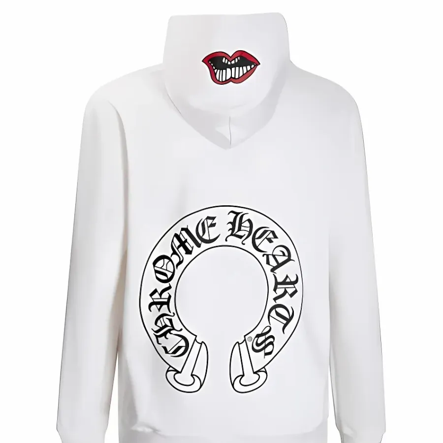 Floral Matty Boy Lips White Hoodie