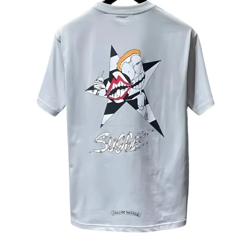 Print Short Sleeve Grey Shirt