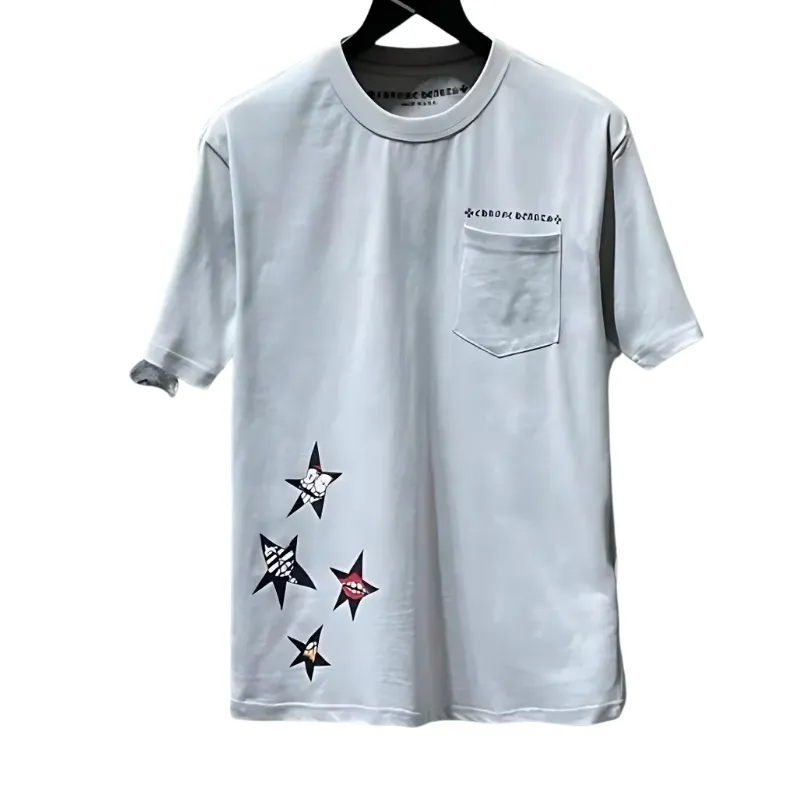 Print Short Sleeve Grey Shirt