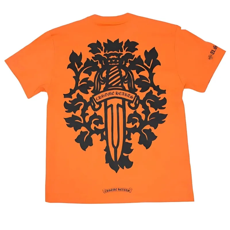 Short Sleeve Orange Dagger Shirt