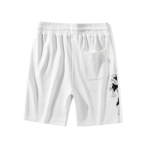 CH printed embroidery cross cotton shorts White