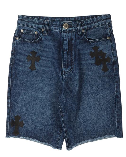 CH Denim Cross Patch Shorts