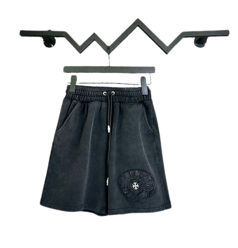 CH Embroided Black Shorts