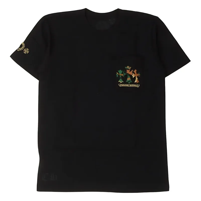 Camouflage Cemetery  Cross Pocket Tee