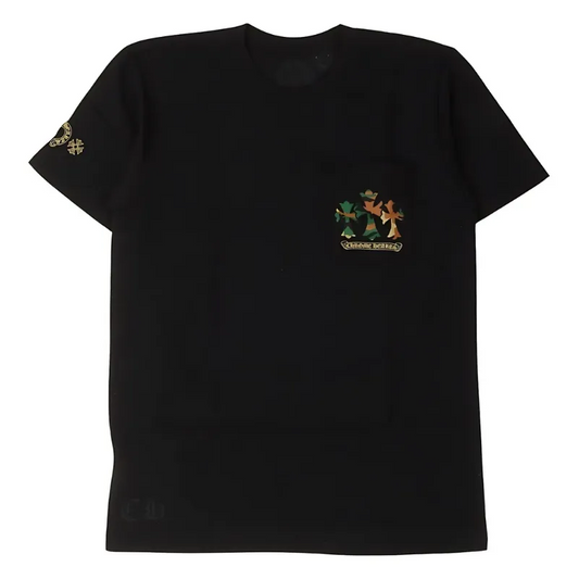 Camouflage Cemetery  Cross Pocket Tee