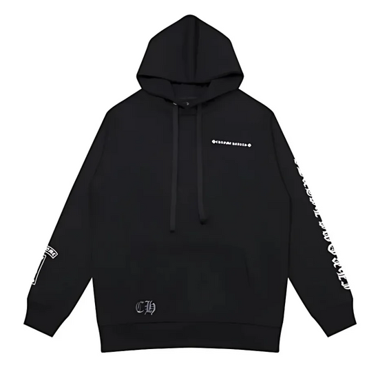 Cross Spine Hoodie Black
