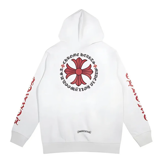 Plus Cross Made In Hollywood White Hoodie