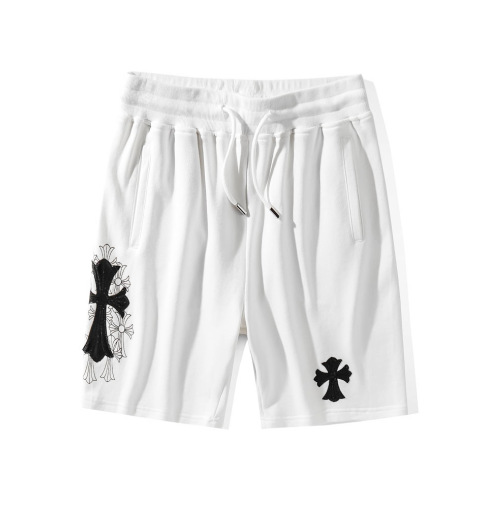 CH printed embroidery cross cotton shorts White